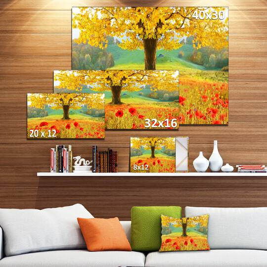 Designart - Beautiful Autumn Yellow Tree